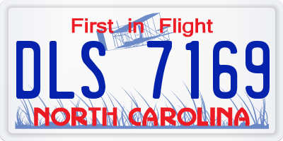 NC license plate DLS7169
