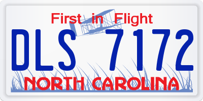 NC license plate DLS7172