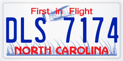 NC license plate DLS7174