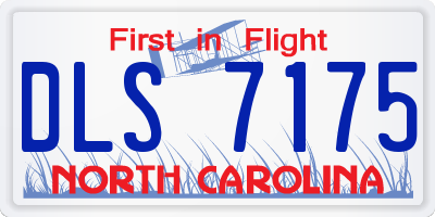 NC license plate DLS7175