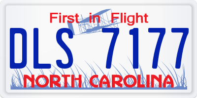NC license plate DLS7177