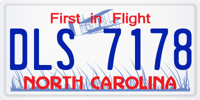 NC license plate DLS7178