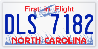 NC license plate DLS7182
