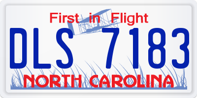 NC license plate DLS7183