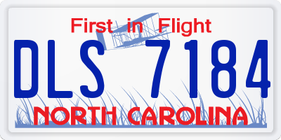 NC license plate DLS7184