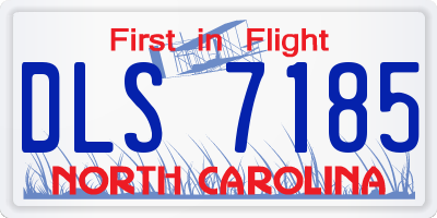 NC license plate DLS7185