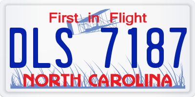 NC license plate DLS7187