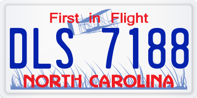 NC license plate DLS7188