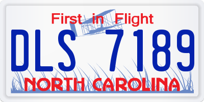 NC license plate DLS7189