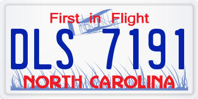NC license plate DLS7191