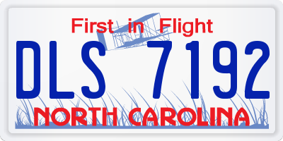 NC license plate DLS7192
