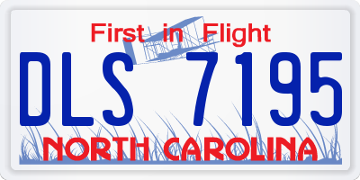 NC license plate DLS7195