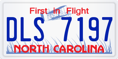 NC license plate DLS7197