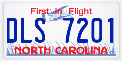 NC license plate DLS7201