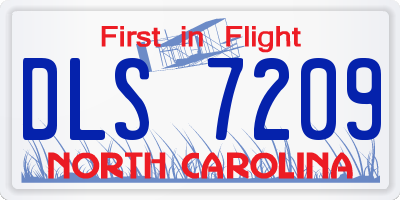 NC license plate DLS7209