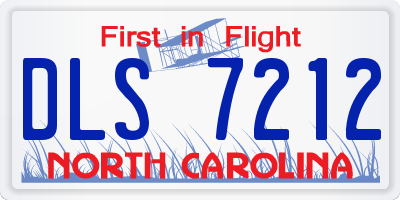 NC license plate DLS7212