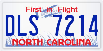 NC license plate DLS7214