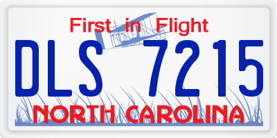 NC license plate DLS7215