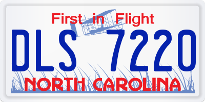 NC license plate DLS7220