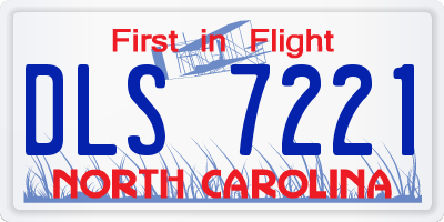NC license plate DLS7221