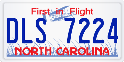 NC license plate DLS7224