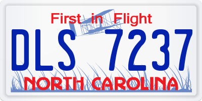NC license plate DLS7237