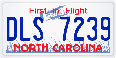 NC license plate DLS7239