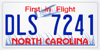 NC license plate DLS7241