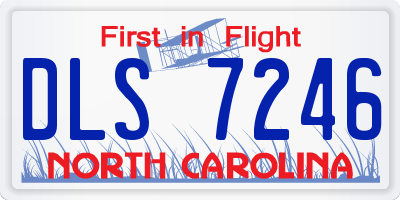 NC license plate DLS7246