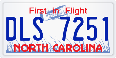 NC license plate DLS7251