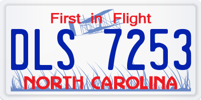 NC license plate DLS7253