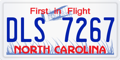 NC license plate DLS7267