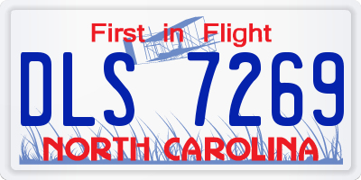 NC license plate DLS7269
