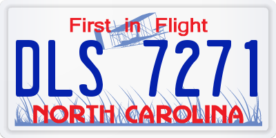 NC license plate DLS7271