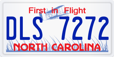 NC license plate DLS7272