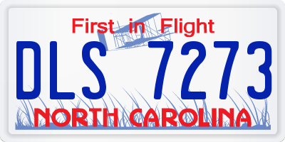 NC license plate DLS7273