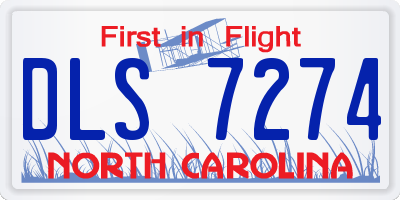 NC license plate DLS7274