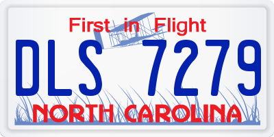 NC license plate DLS7279