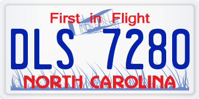 NC license plate DLS7280