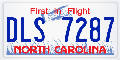 NC license plate DLS7287