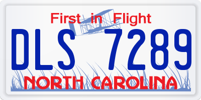 NC license plate DLS7289
