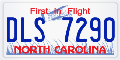 NC license plate DLS7290