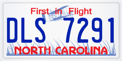 NC license plate DLS7291
