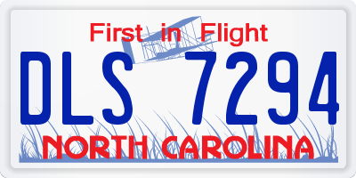 NC license plate DLS7294