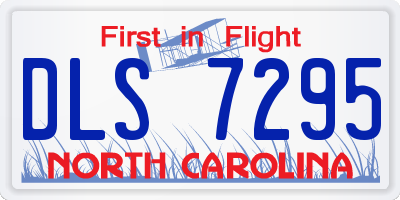 NC license plate DLS7295