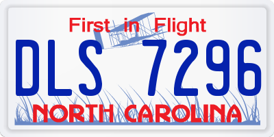 NC license plate DLS7296
