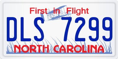 NC license plate DLS7299