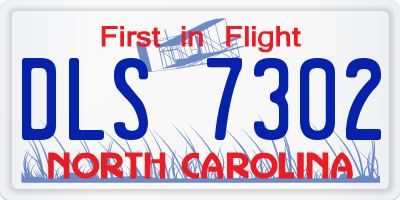 NC license plate DLS7302