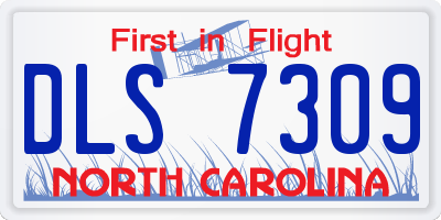 NC license plate DLS7309