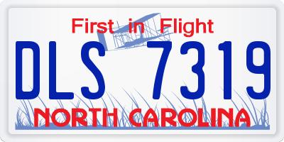 NC license plate DLS7319